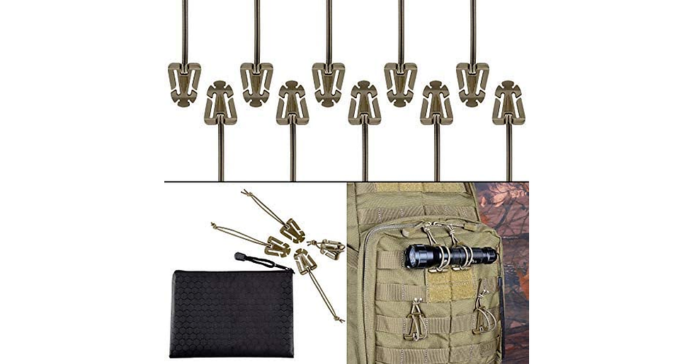 Thumbnail: BOOSTEADY Pack of 10 Tactical Gear Clip Molle Web Dominators for Outdoor Hydrati