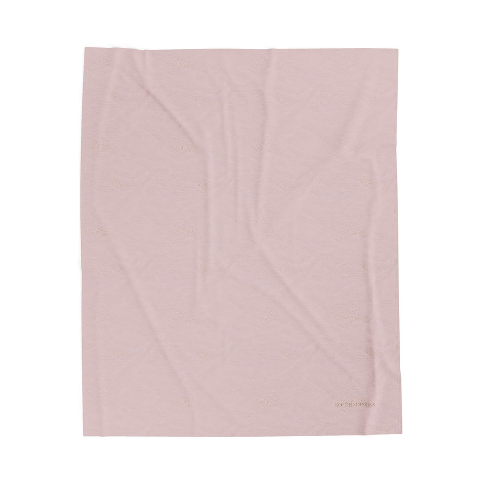 Thumbnail: Plush Blanket — Soft Velveteen Throw Blanket - Pink