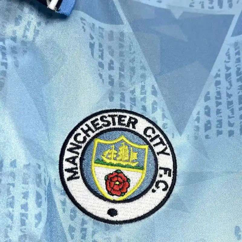Thumbnail: Manchester City Retro Replica Classic Football Shirt Home 89-91
