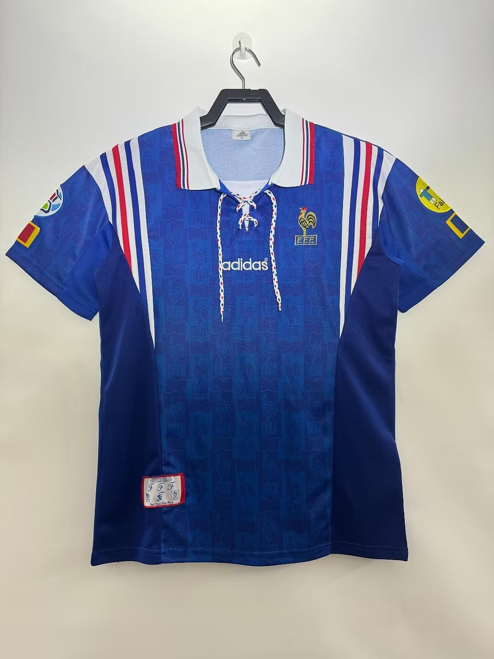 France Retro Replica Classic Football Shirt Euro 96