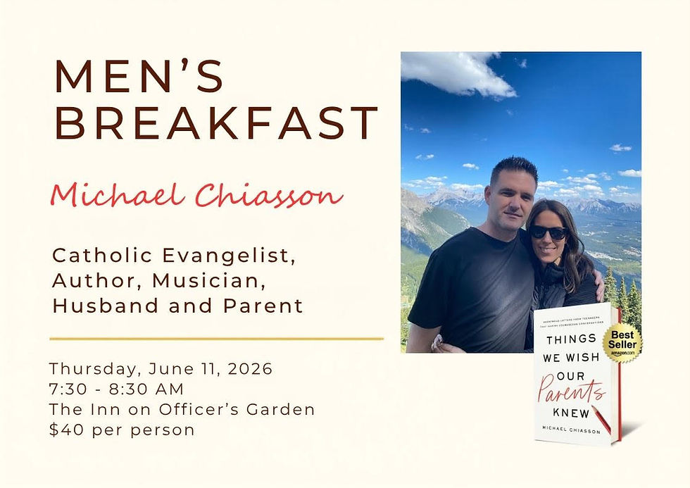 Men’s Breakfast with Special Guest Speaker: Michael Chiasson