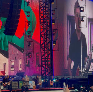 Oasis on stage at Heaton Park