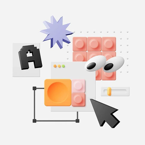 3Dのビジネスアイコンイラスト