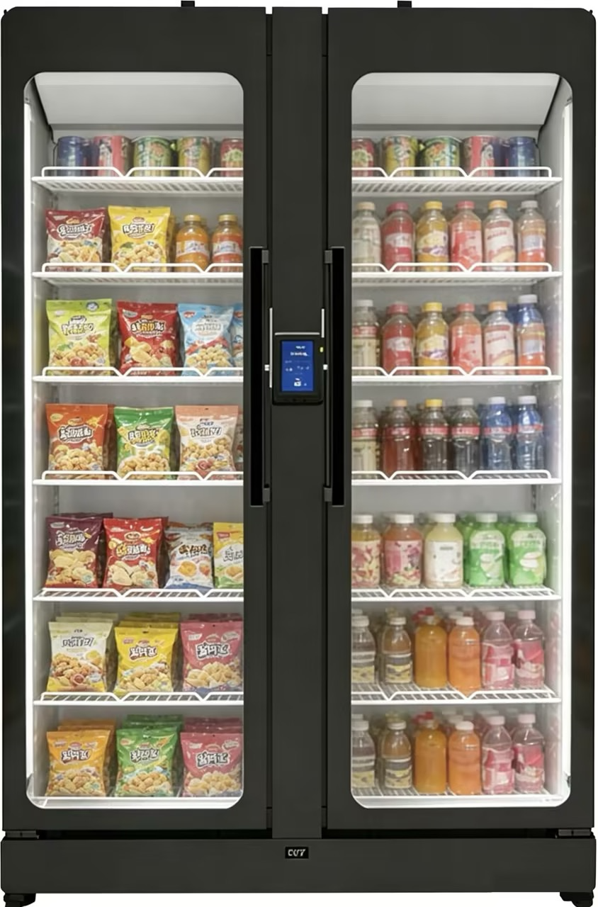 A smart machine stocked with products, ready to shop