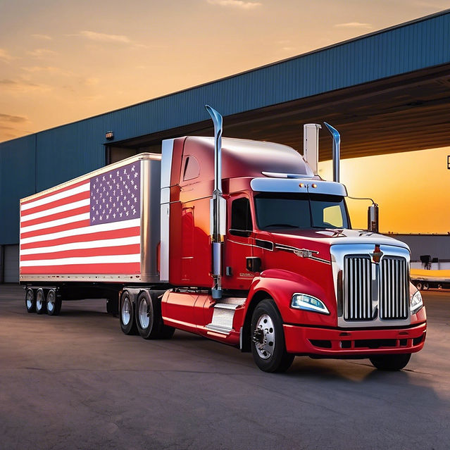 tractor trailer_refrigerated unit_carrier_thermo king _american flag_53ft trailer_trailer 