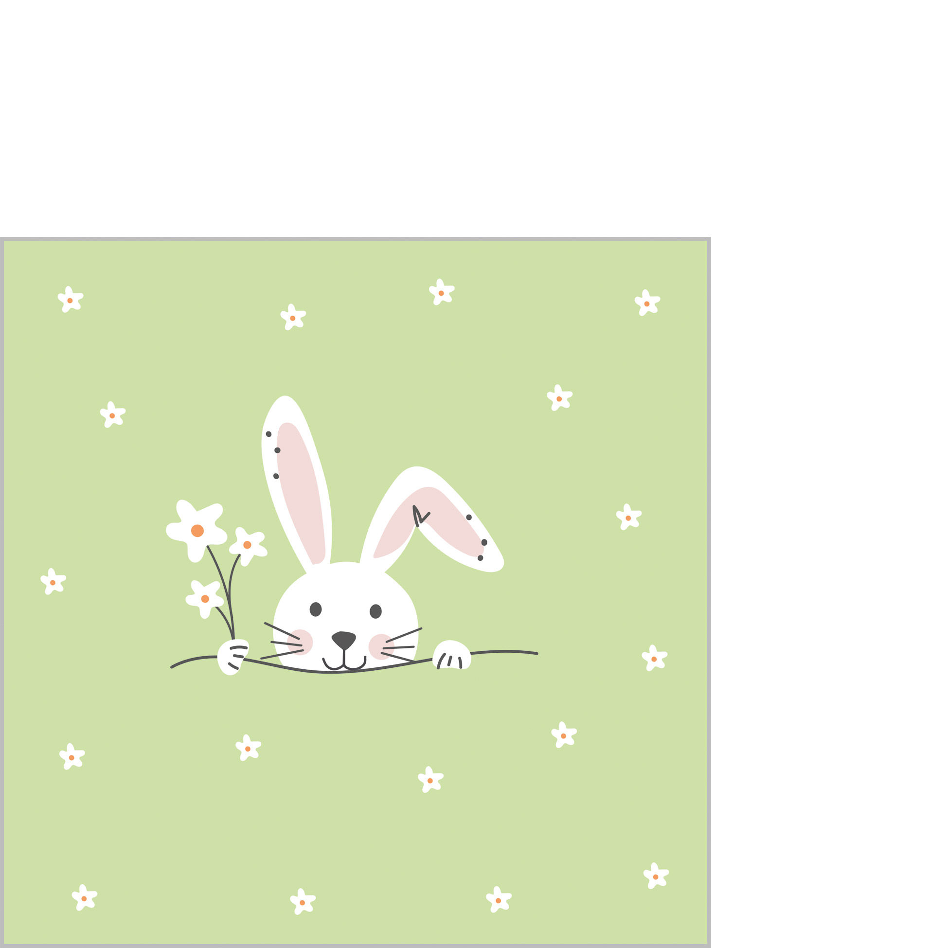 Hello Easter green Napkin 25x25 (Uds por caja: 12)
