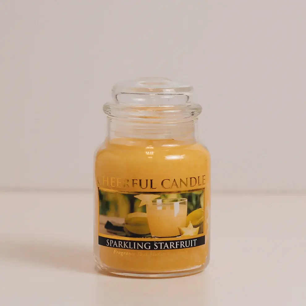 Sparkling Starfruit - Scented Candle - 6 oz, Single Wick, Cheerful Candle