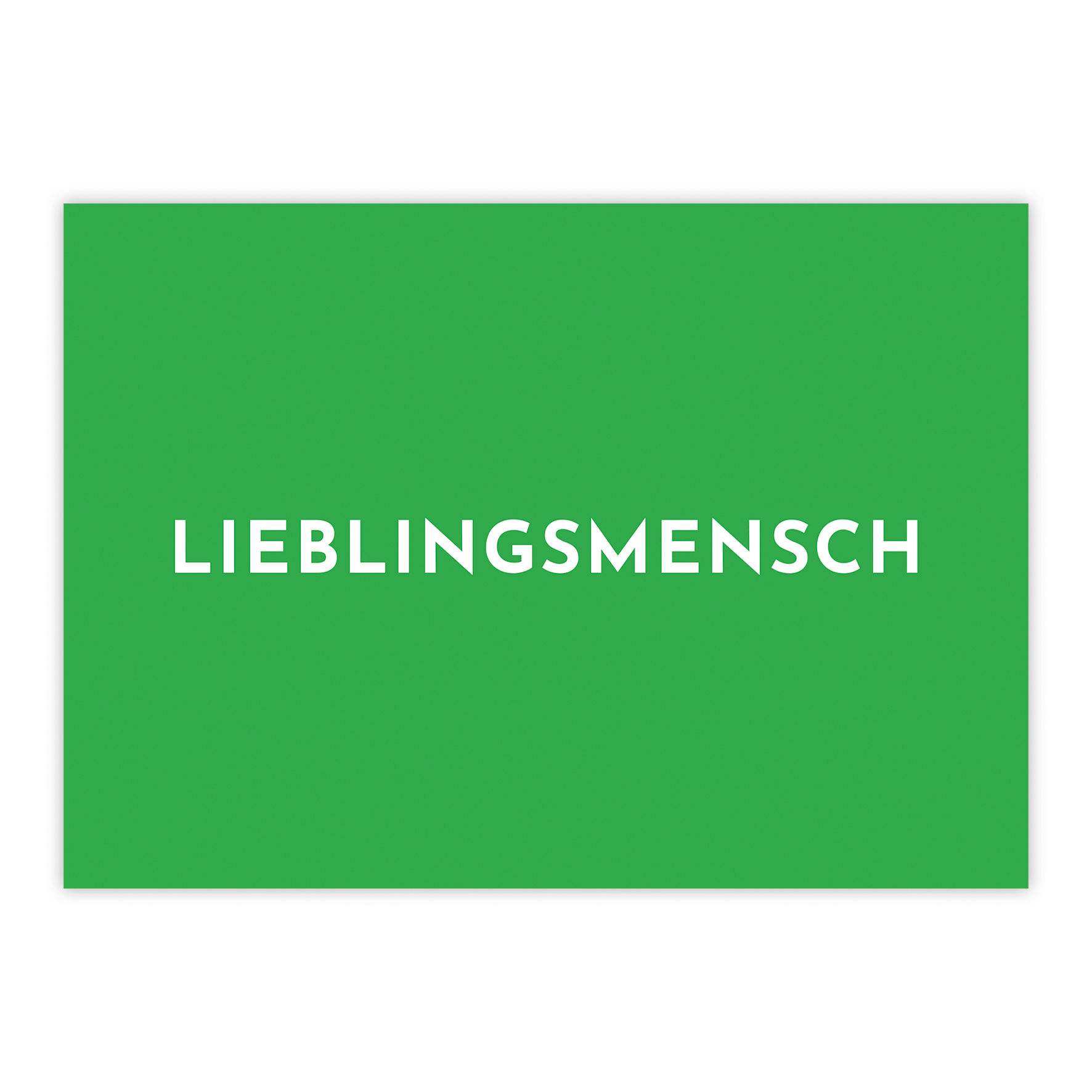Lieblingsmensch grün Postcard (Uds por caja: 12)