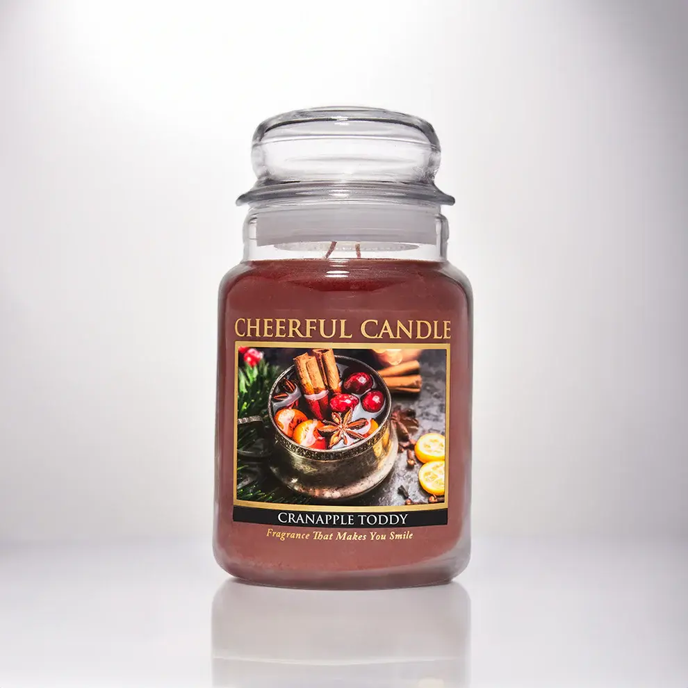 Cranapple Toddy - Scented Candle -24 oz, Double Wick, Cheerful Candle