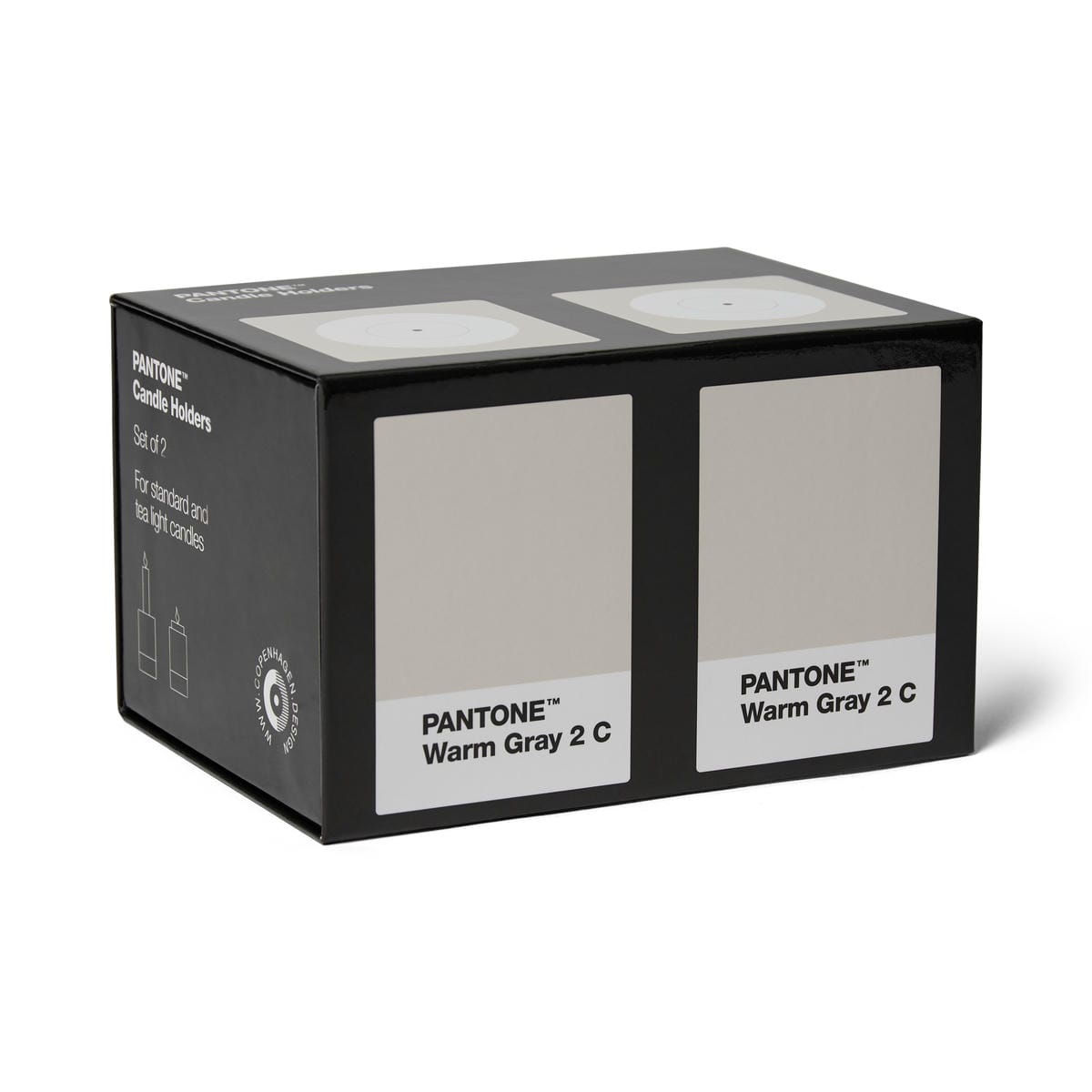 PANTONE CANDLESTICKS SET OF 2 - Warm Grey 002c - VE: 4