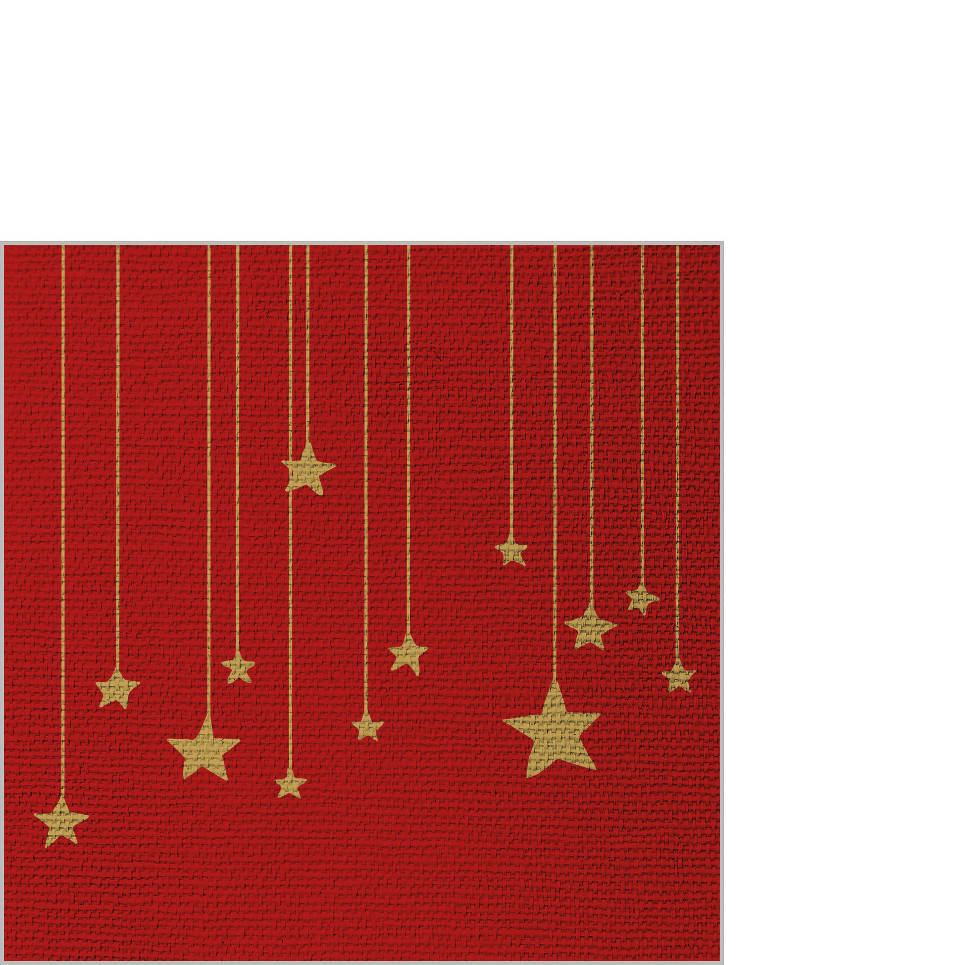 Stars on Canvas red Napkin 25x25 emb (Uds por caja: 12)