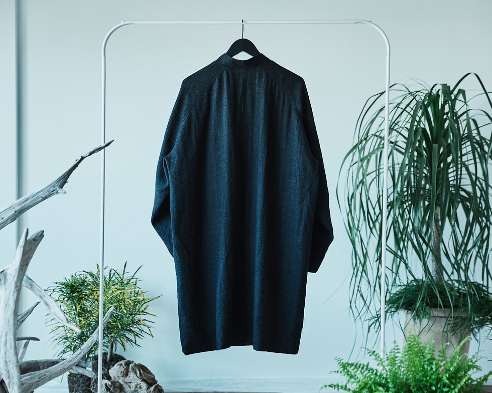 ภาพขนาดย่อ: LinenWool Herringbone Coat   Turquoise  sample