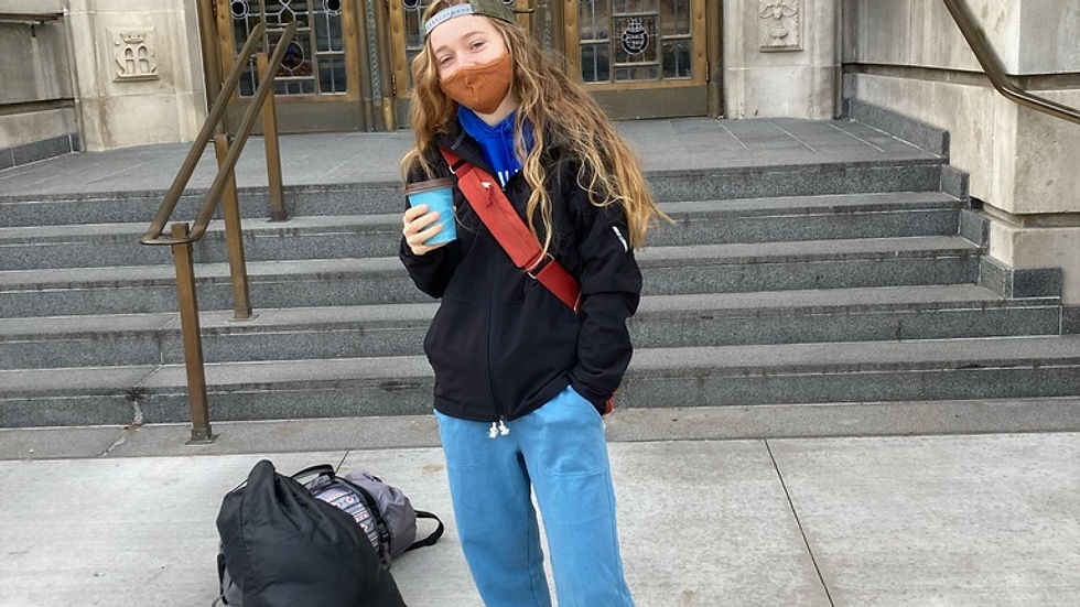 Leaving Mayo after ablation procedure.