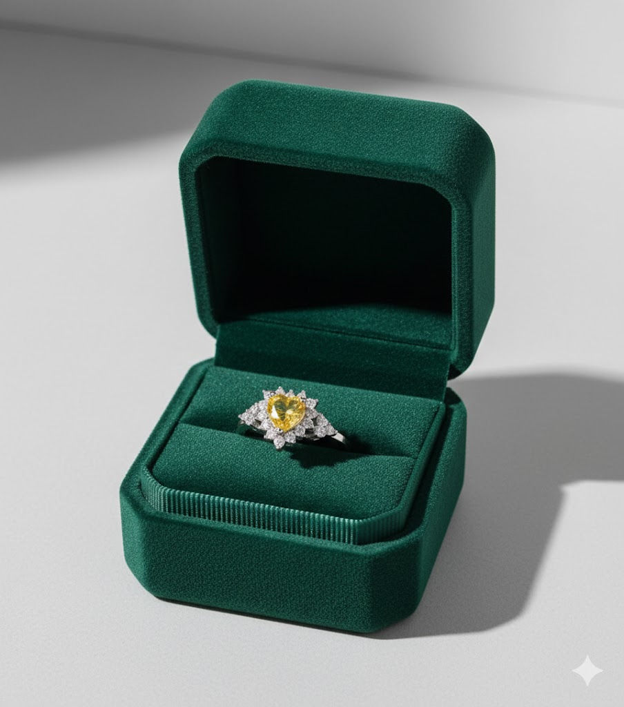 aNEL coração e cristal citrino