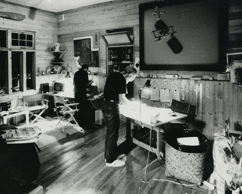 Before Ishmael: Daniel Quinn and wife Rennie at work on their local newspaper. 1980s.