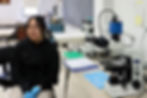 Xiomara Cottonwood in the lab
