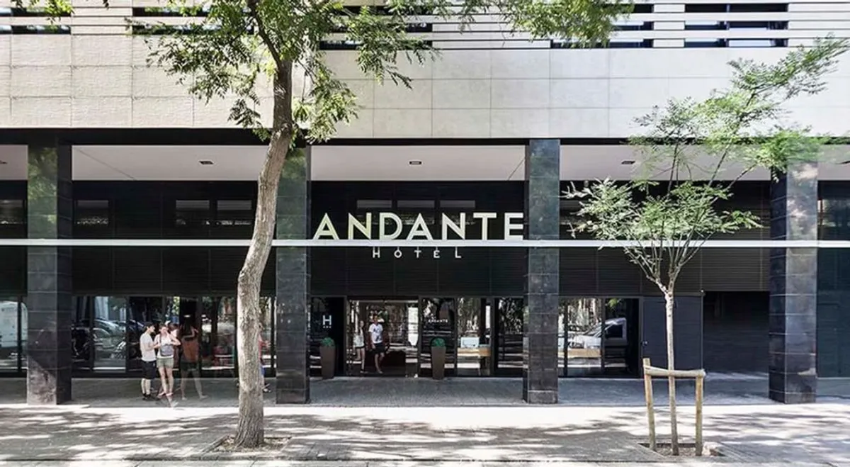 Andante Hotel entrance, Barcelona Spain