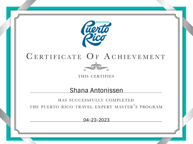 Destination Certification - Puerto Rico