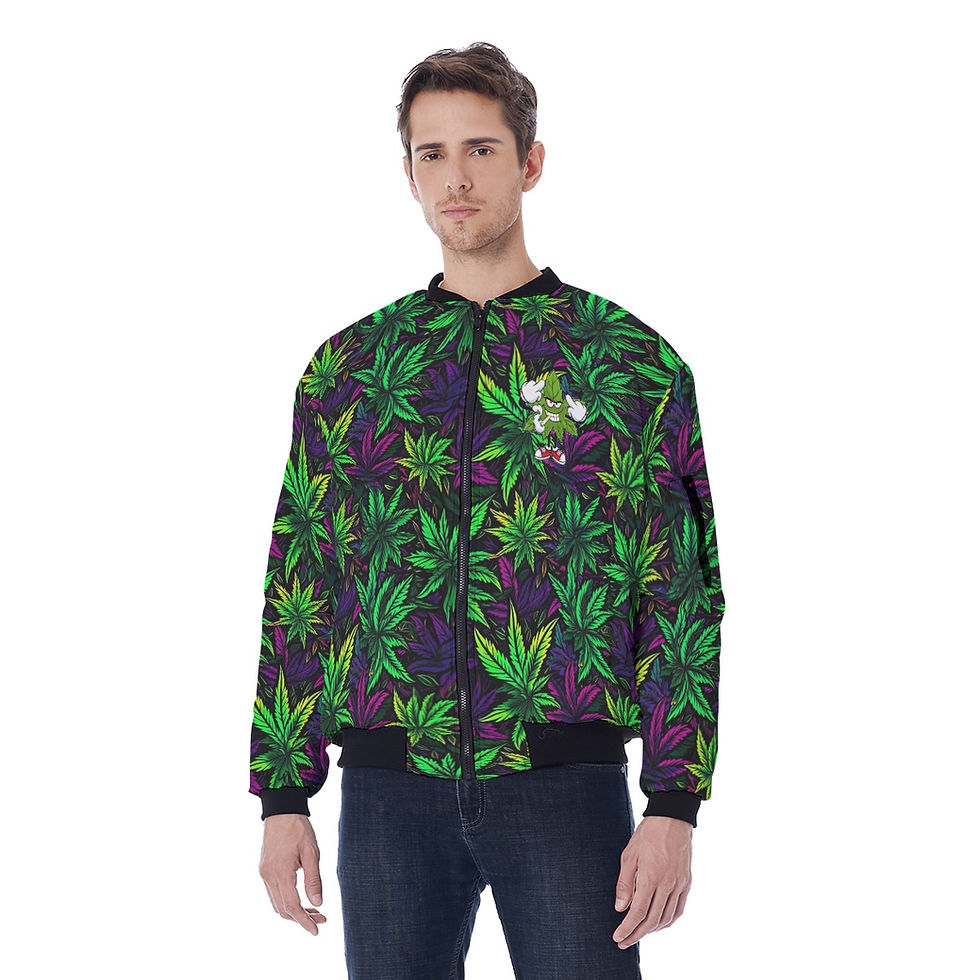 Thumbnail: Retro Weed Guy Men's Bomber Jacket
