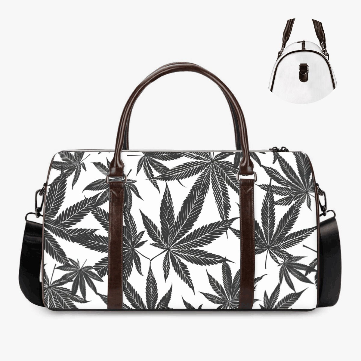 cannabis leaves Duffle Bag