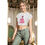 Thumbnail: Peace Yoga Weed Women's Raglan Cropped T-shirt