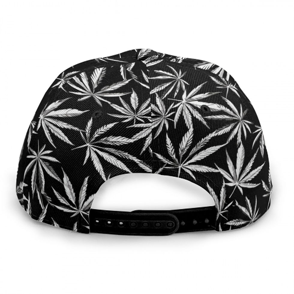 Thumbnail: Cannabis leaf bkw Baseball Cap With Flat Brim