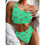 Thumbnail: Aqua rolled up 420 Women's Bikini With Single Shoulder