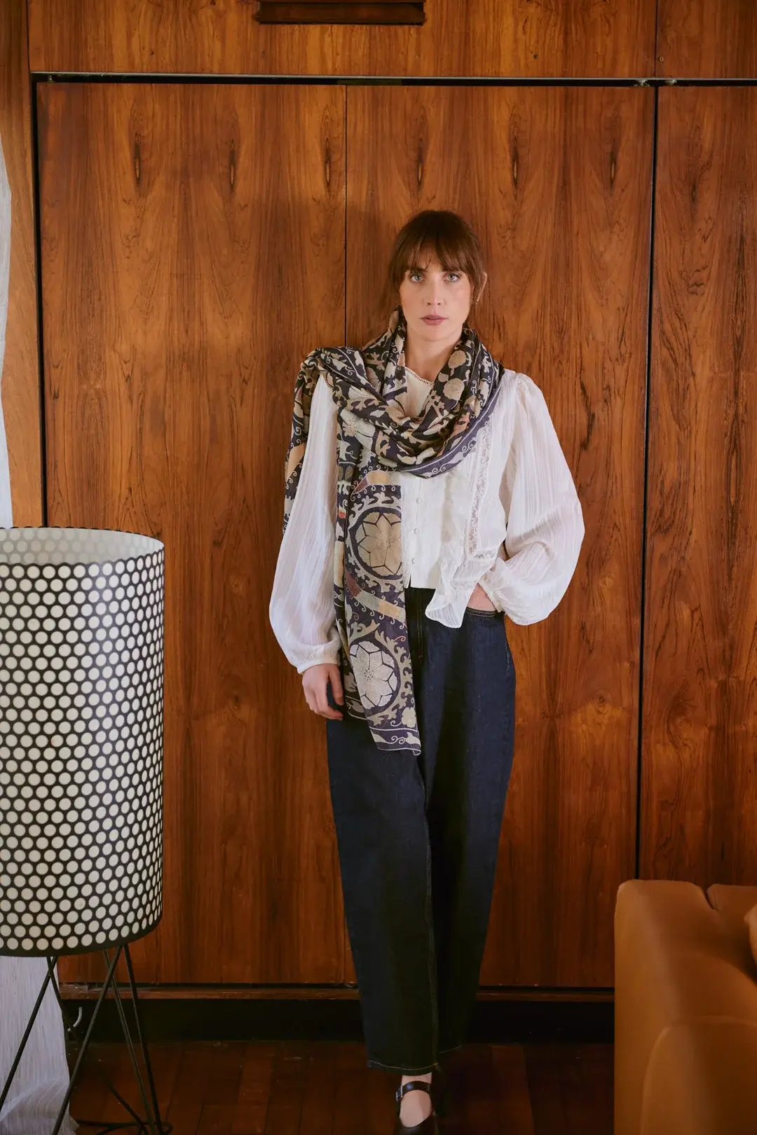 One Hundred Stars Susan Charcoal Wool Scarf