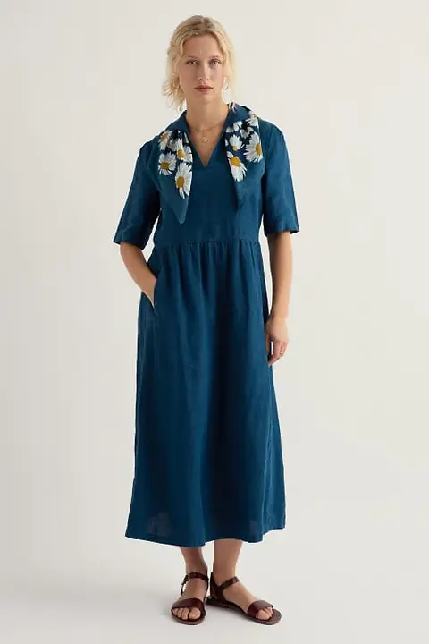 Seasalt Fen Violet Linen Midi Dress | Inis Online