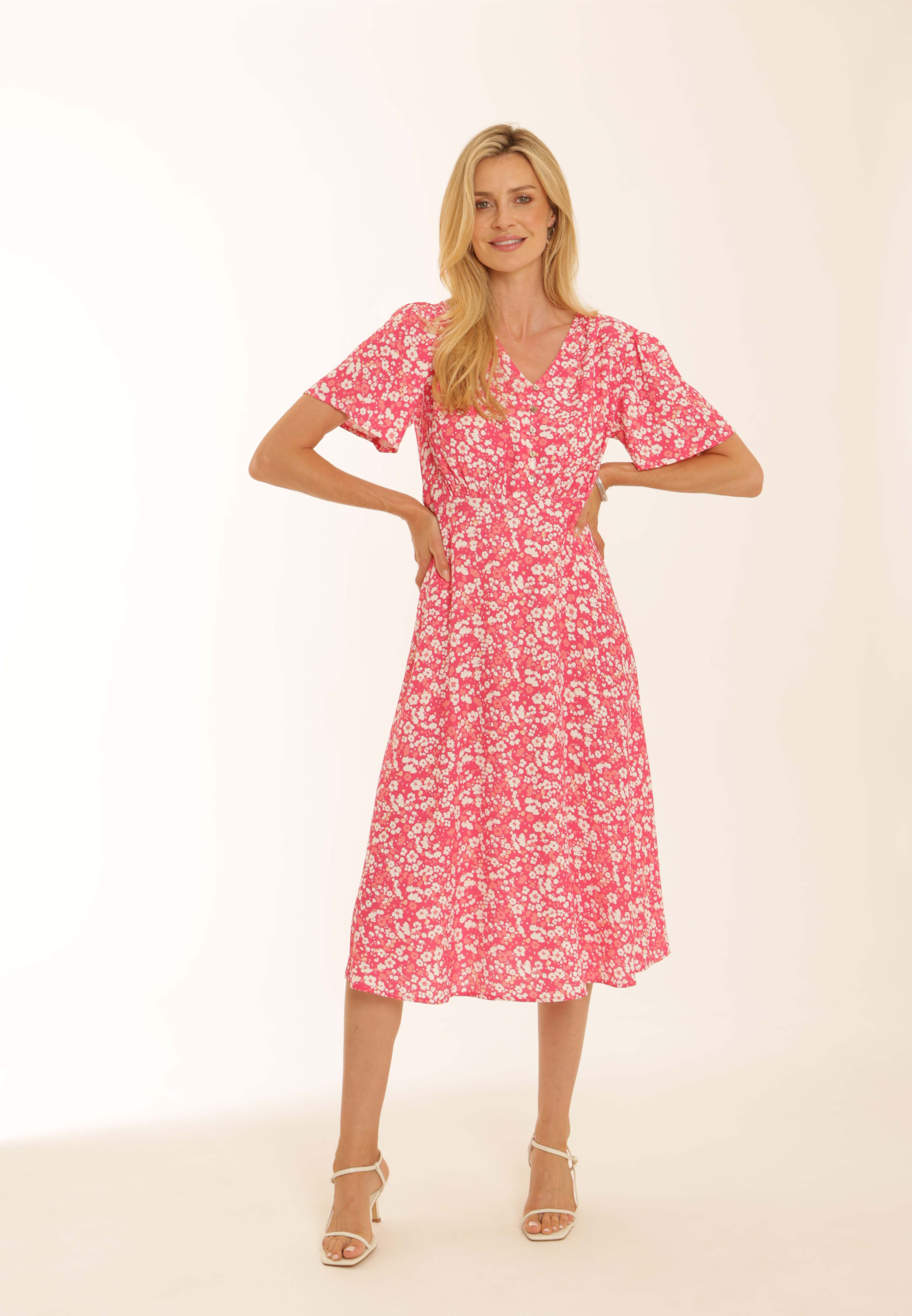 Pomodoro Ditsy Tea Dres