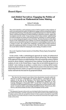 Adiredja (2019a) Antideficit Narratives 