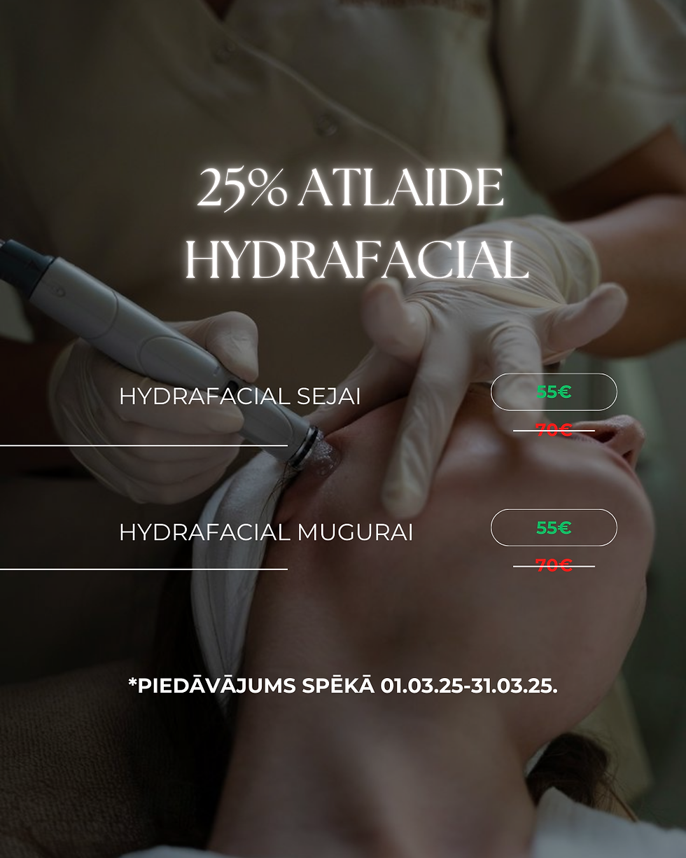 Hydrafacial sejas procedūra