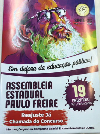 Assembleia Estadual Paulo Freire será quinta-feira, dia 19