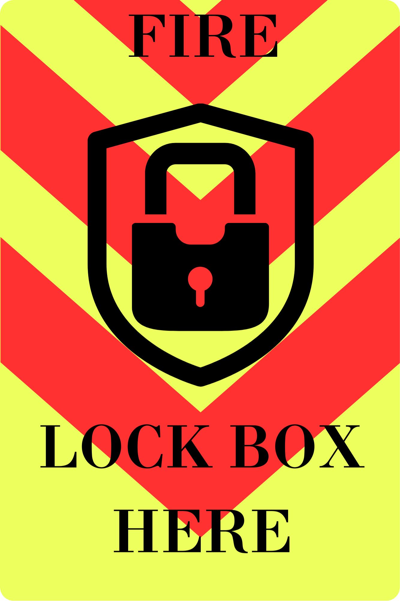 Fire Locked Box Sign