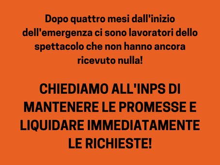 Lettera aperta di sollecito all'INPS per i lavoratori dello spettacolo