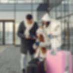 Famiglia in aeroporto