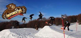Feelgood Snowboard shredding in Panorama Park