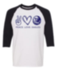 Navy and White Raglan Tee