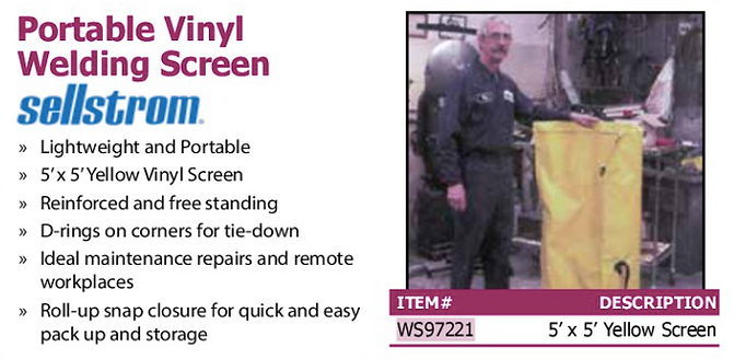 portable vinyl welding screen