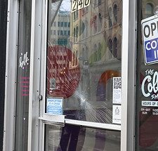 Image of a broken window