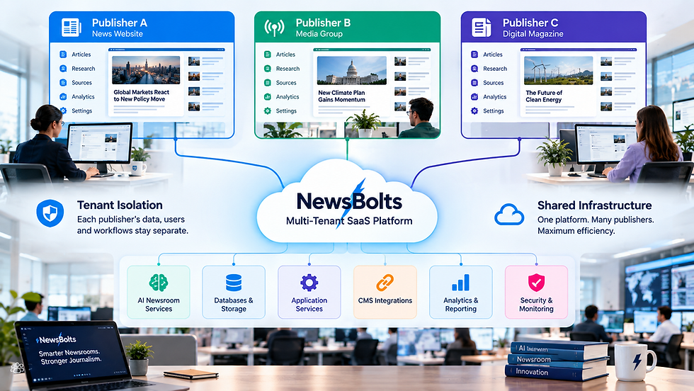 How Multi-Tenant SaaS Architecture Works For Digital Newsrooms