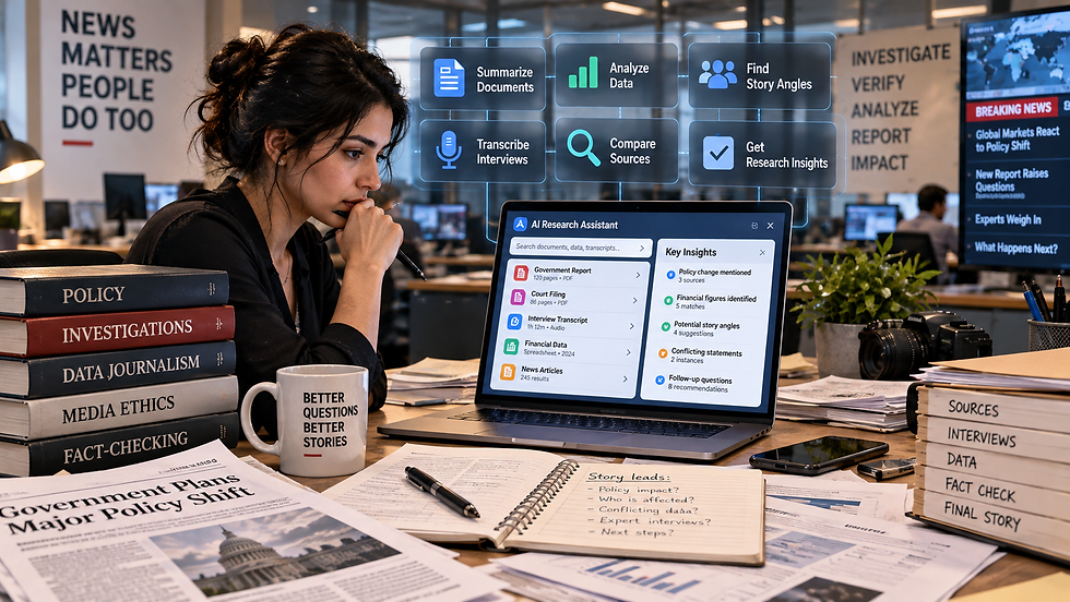 How Journalists Use AI for News Research: Tools, Workflows & Best Practices