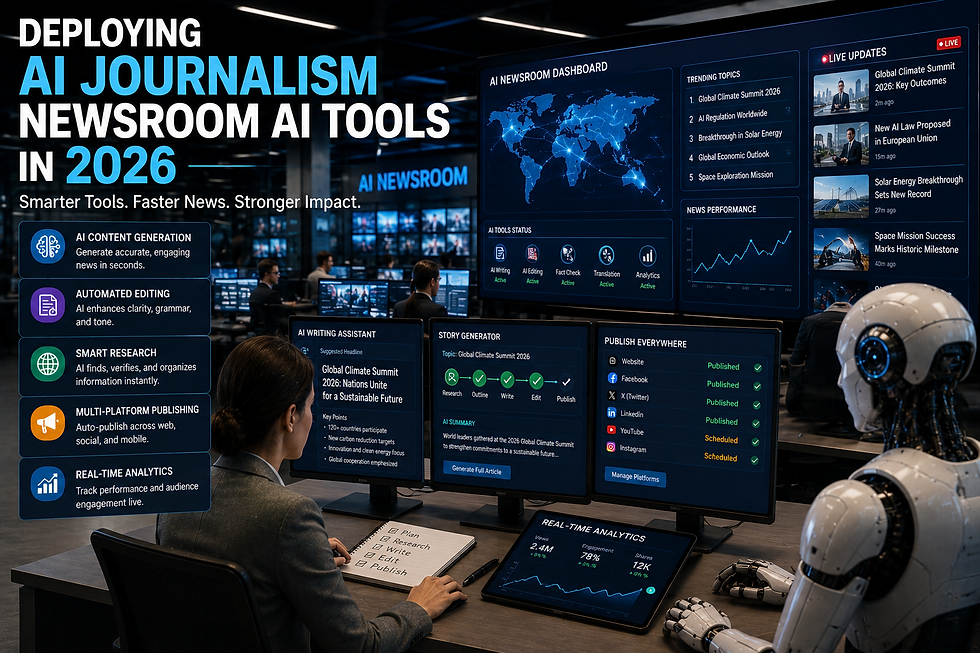 Deploying AI Journalism Newsroom AI Tools in 2026
