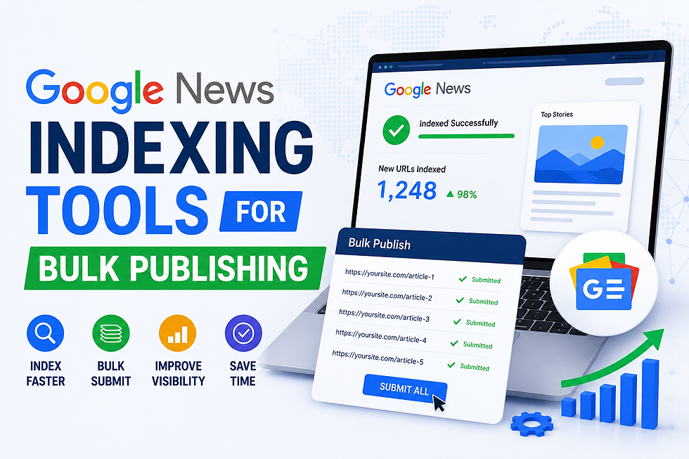 Google News indexing tools for bulk publishing