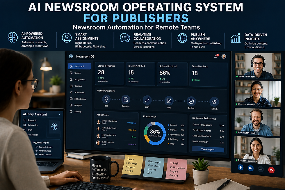 AI Newsroom Operating System for Publishers: Newsroom Automation for Remote Teams
