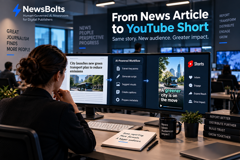 How AI Can Help Publishers Create YouTube Shorts From News Articles