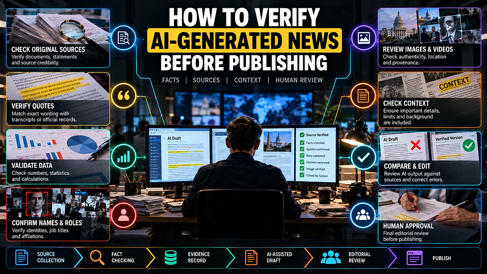 How To Verify AI-Generated News Before Publishing: A Practical Newsroom Framework