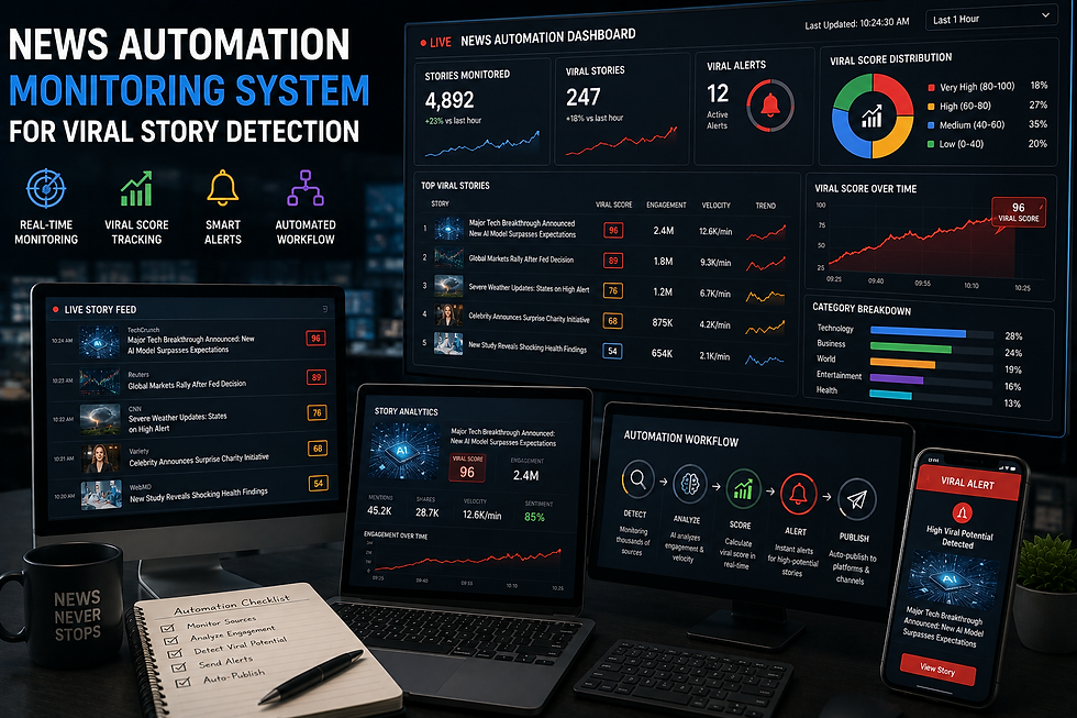 News Automation Monitoring System for Viral Story Detection