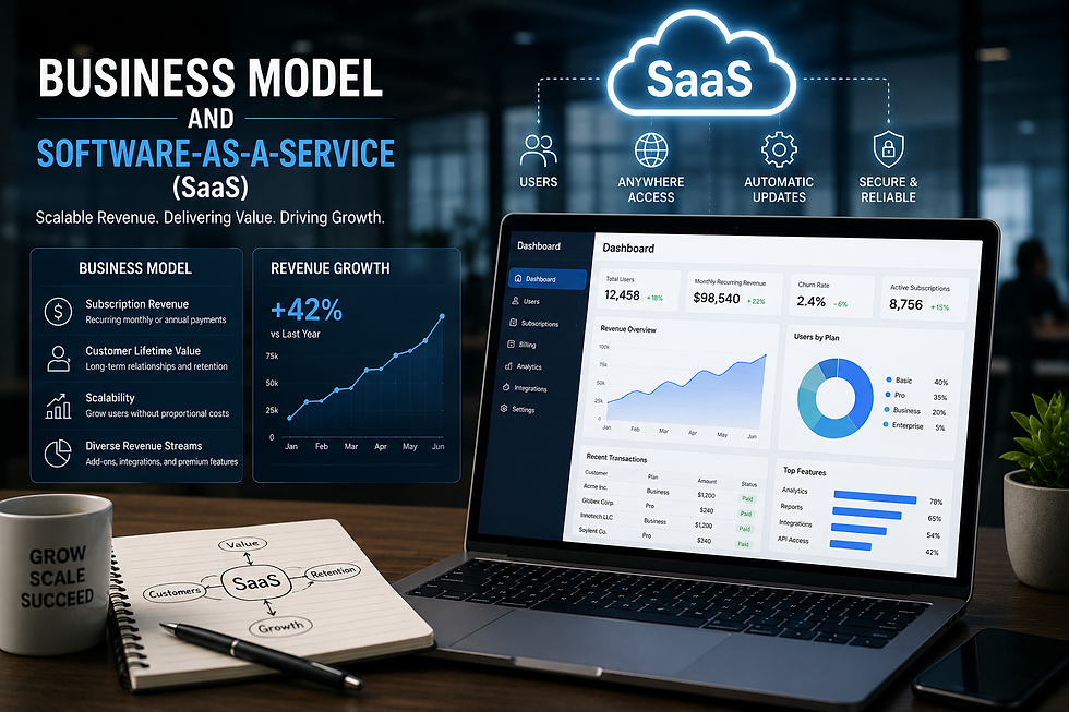 Business model and software-as-a-service.