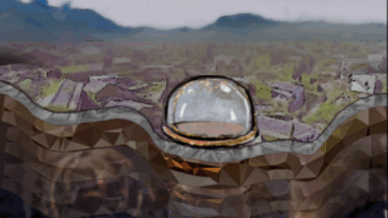 Figure 6: Animation of Skin Domes Connected by Tunnels.